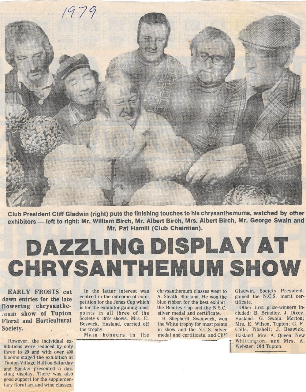 1979 Tupton Flower Society