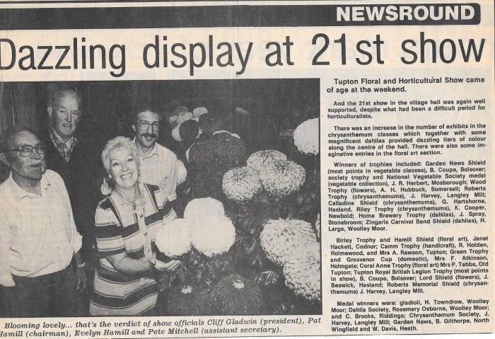 1985 Tupton Flower Society